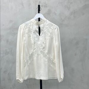 Elegant White Lace Women's Top